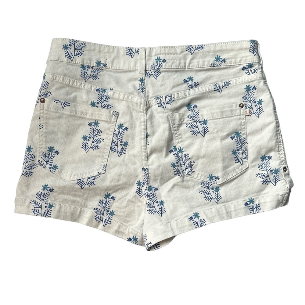 Anthropologie Pilcro Shorts White Blue Floral Ultra High Rise Women’s Size 32 - Picture 3 of 8